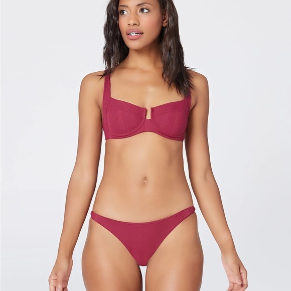 L*Space Bikini 𓇼 Pointelle Rib Camellia Top + Camacho Bottom - Picture 5 of 13